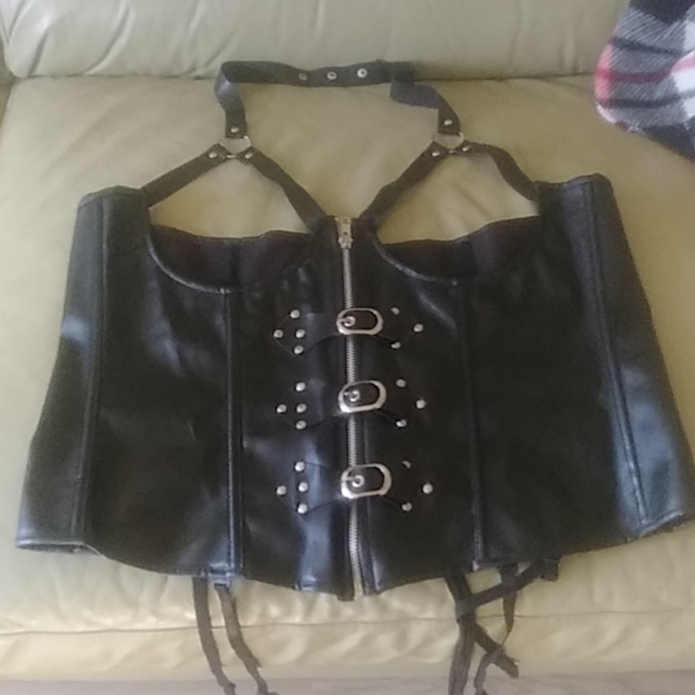 Leather sexualized under garment